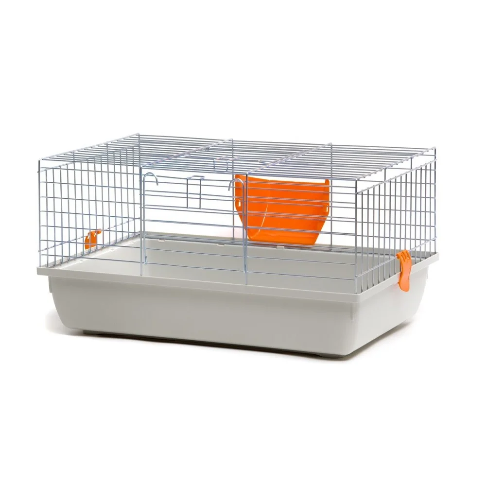 Klec Králík pro větší hlodavce - pozink, různé barvy dna, 59x36x31cm