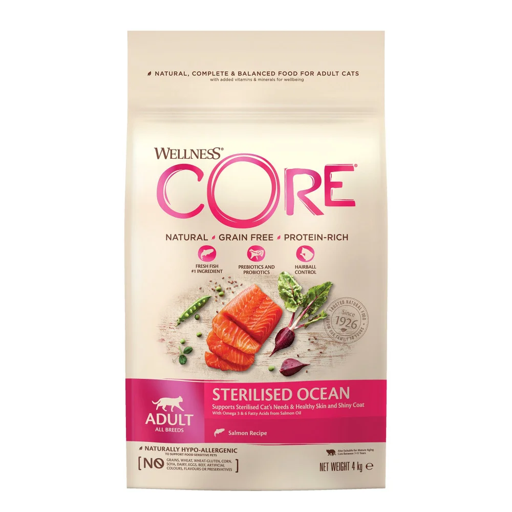 Wellness Core Cat Sterilized Ocean losos a tunak 4kg