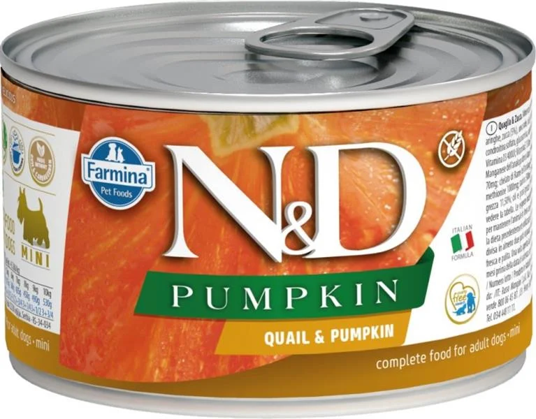 N&D DOG PUMPKIN Adult Quail & Pumpkin Mini  140 g + 1 ks  ZDARMA