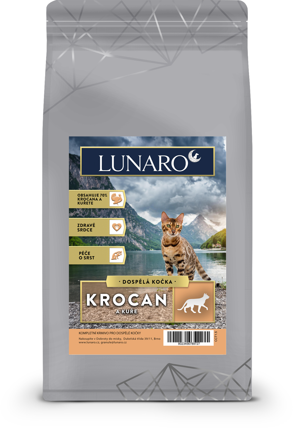 Lunaro Cat Chickura adult 5kg - krocan a kuře