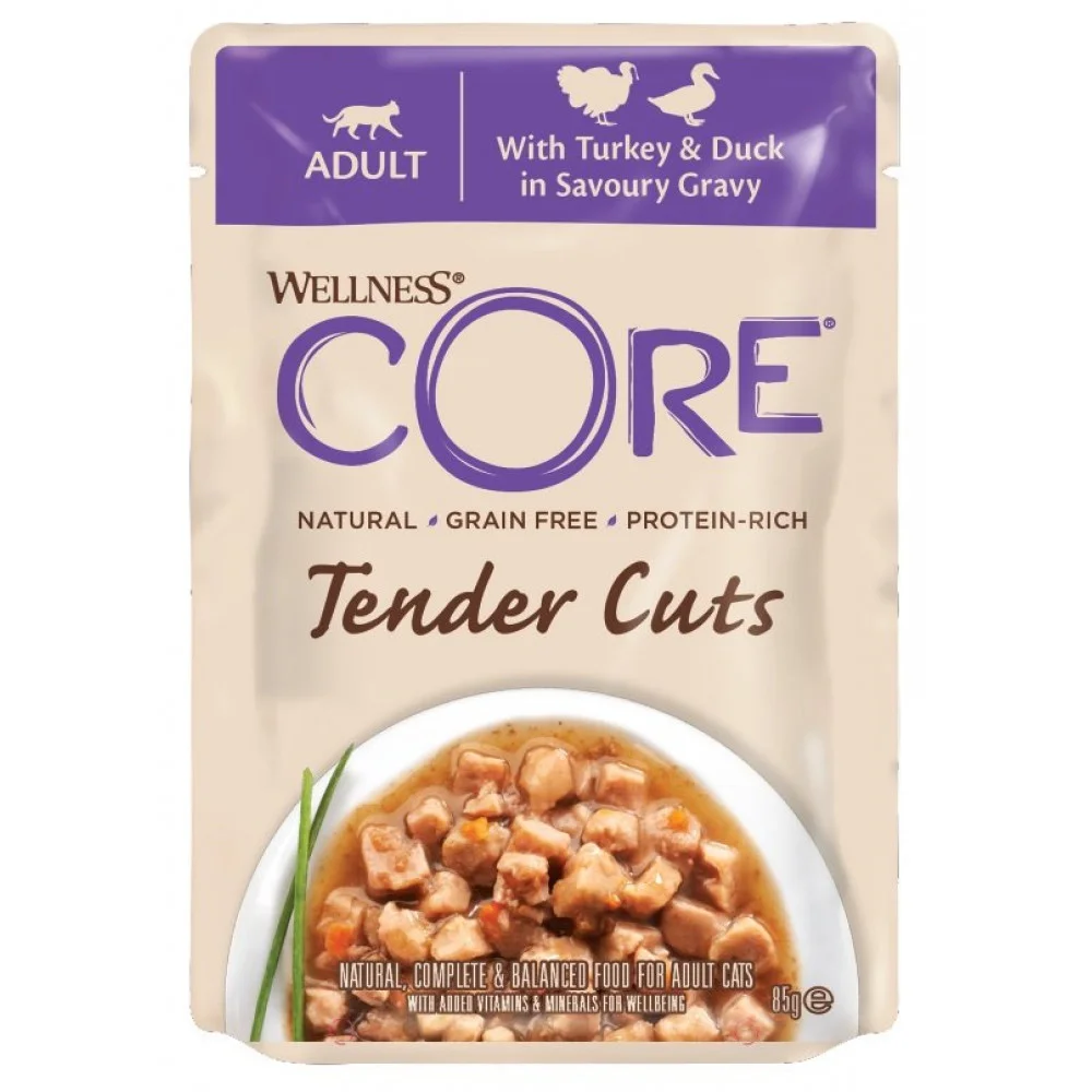 Kap.Wellness Core Cat Tender kruta&kachna v omacce 85g