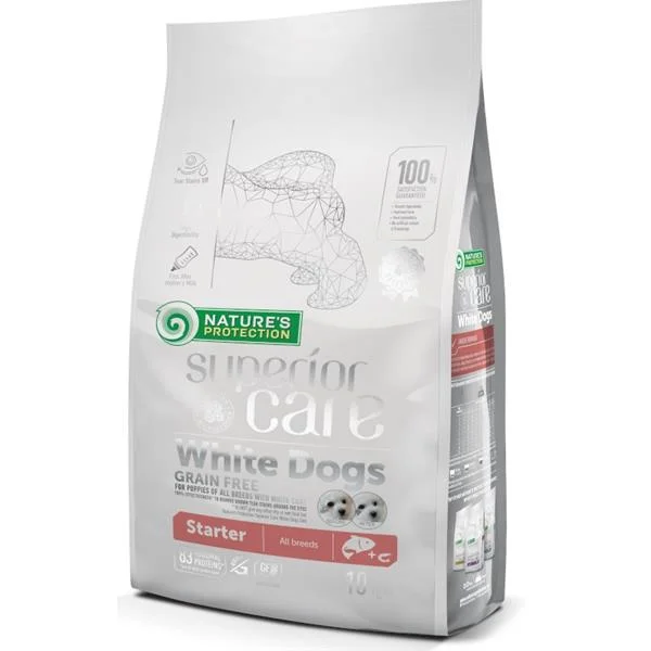 Nature’s Protection Superior Care Dog Dry White Dogs Starter Grain Free Salmon 10 kg  10 kg 