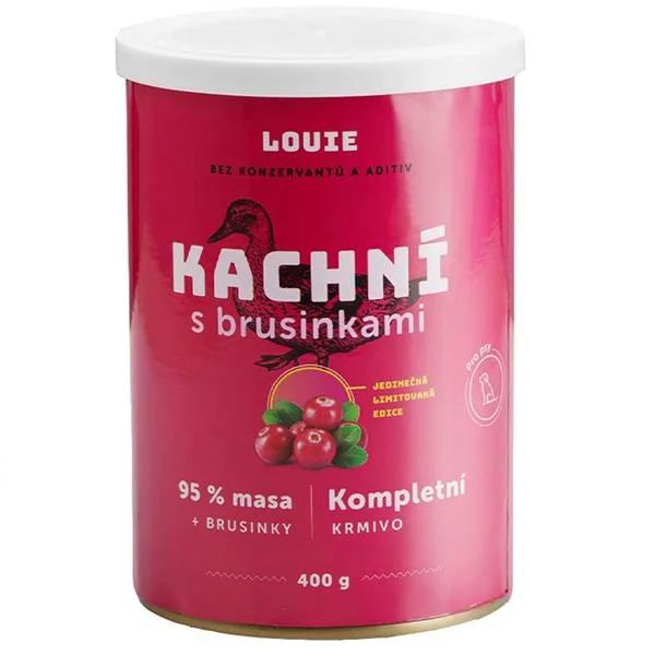 Konzerva LOUIE kachní s brusinkami 400 g
