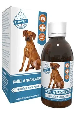 Kašel a nachlazení sirup pro psy TOPVET 200 ml