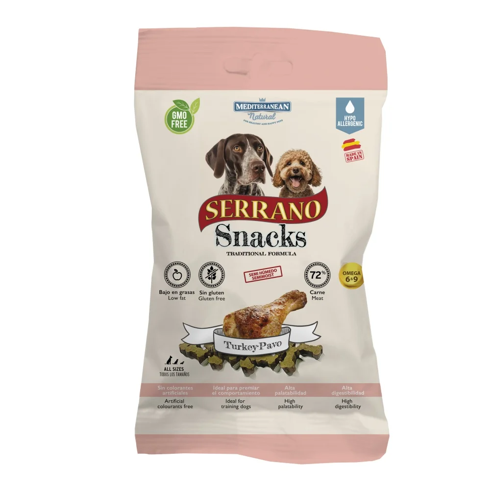 Serrano Snack Dog Turkey 100g