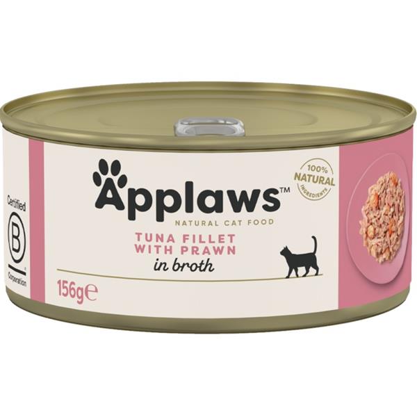 APPLAWS Tuňák a krevety konzerva pro kočky 156 g