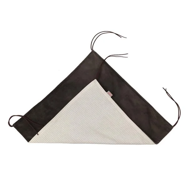 Samohýl Exclusive Pelech dr.savec závěsný L, béžovobílé proužky, čokoládový velvet 45x45cm