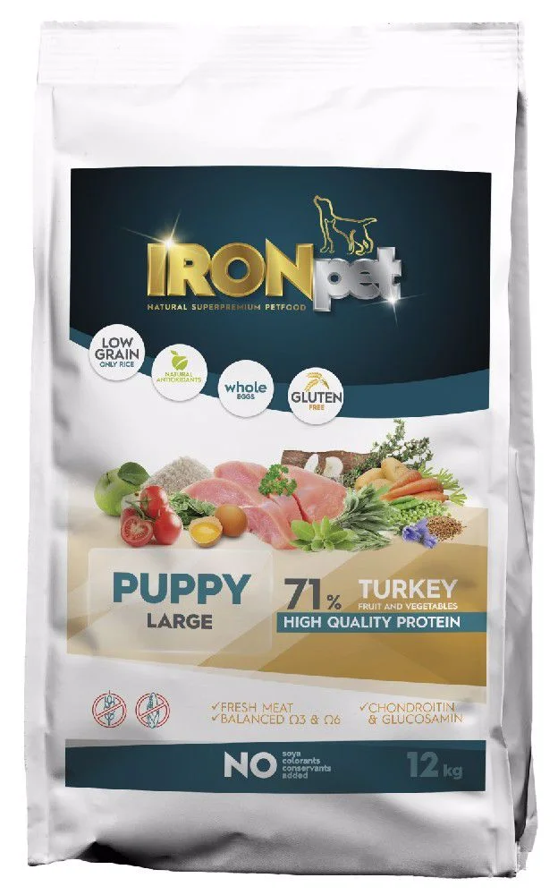IRONpet Dog Puppy Large Turkey (Krůta) 12 kg