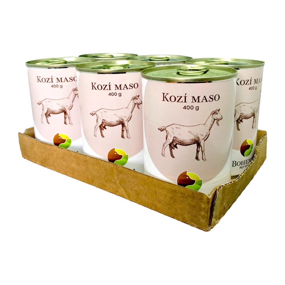 Bohemia Pet Food SIX PACK BOHEMIA Kozí maso ve vlastní šťávě 400g