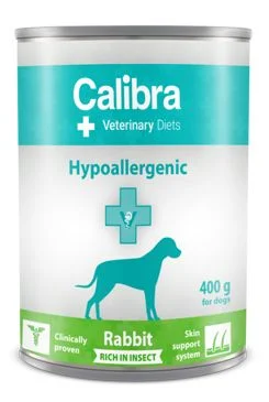 CALIBRA Vet. Diets Hypoallergenic konzerva pro psy Rabbit&Insect 400 g