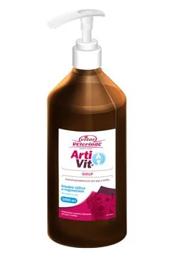 VITAR Veterinae ArtiVit Sirup 1000ml s dávkovačem + 1x 100g DentOn + 1x APORTOVACÍ MÍČEK/CESTOVNÍ MISKA  ZDARMA