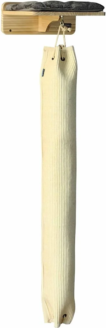 Quapas! Závěsný škrabací vak s odpočívadlem 180x16cm šedá