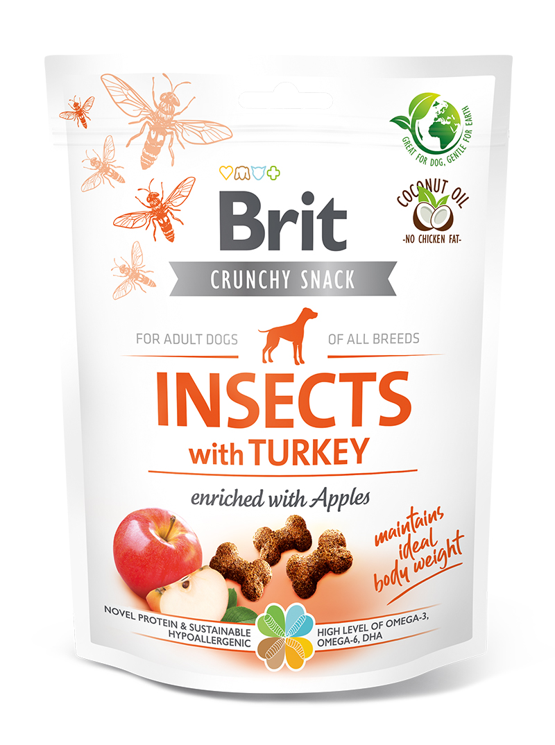 Brit Crunchy Snack Insects with Turkey and Apples - 200g
