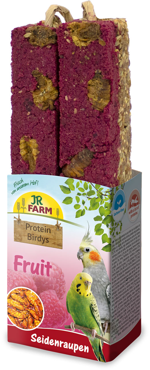 JR Birds Proteinová tyčinka Ovoce-Larvy bource 150 g