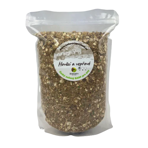 Bohemia Pet Food BOHEMIA Hovězí a Vepřové A - sušený BARF Hmotnost: 2 Kg