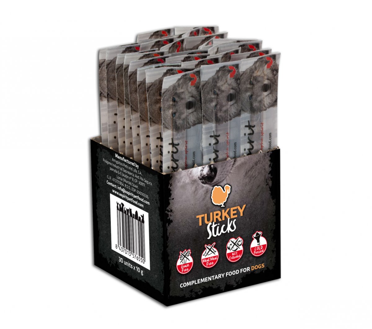 Alpha Spirit Dog Turkey Sticks 30 ks