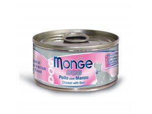 MONGE DOG NATURAL pro psy 95g kuřecí maso s hovězím