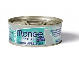 MONGE Cat mořské plody mix, kuřecí 80g/24b