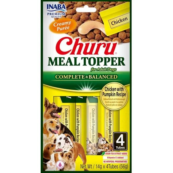 Churu Dog Meal Topper Chicken with Pumpkin Recipe 4x14g