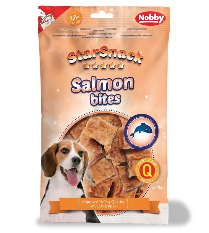 Nobby StarSnack Salmon Bites losos kousky 70g