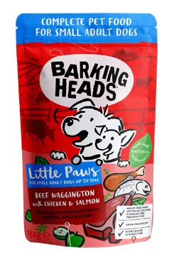 BARKING HEADS Litt.Paws Beef Chick Salmon kapsička pro psy 150 g