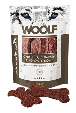 WOOLF pochoutka large chicken, pumpkin, oats bone  100g
