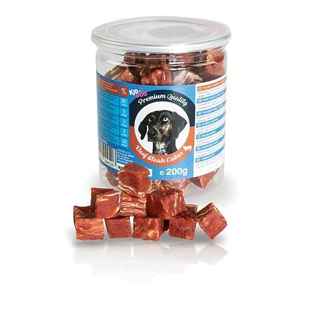 KIDDOG hovězí masíčko v kostičce - PREMIUM QUALITY 200 g dóza 1 dóza
