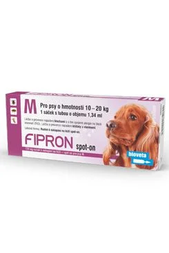 FIPRON spot-on pro psy a kočky M pes 10-20 kg 1x1,34 ml (pipety)