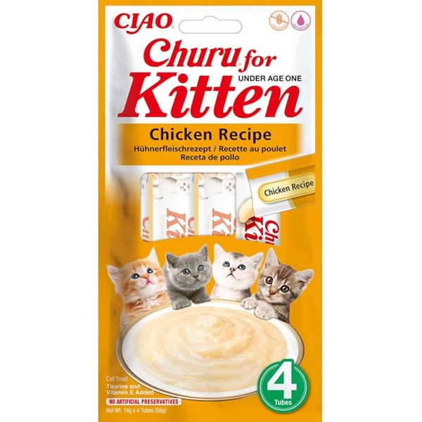 Pochoutka Churu Kitten kuře 4x14g