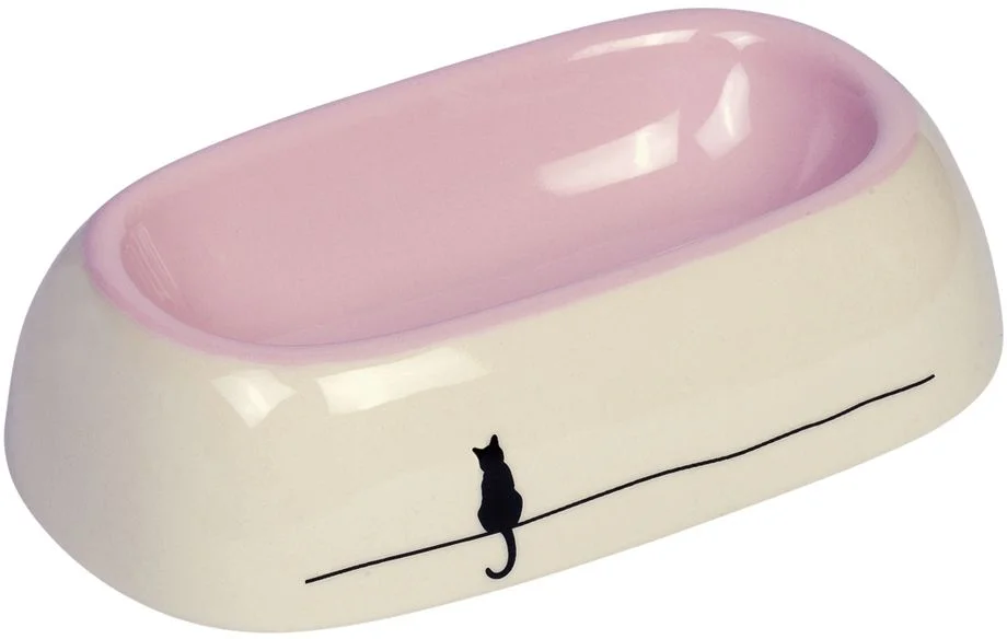 Nobby Tabby keramická miska pro kočku růžová 18 x 10,5 x 4,5 cm