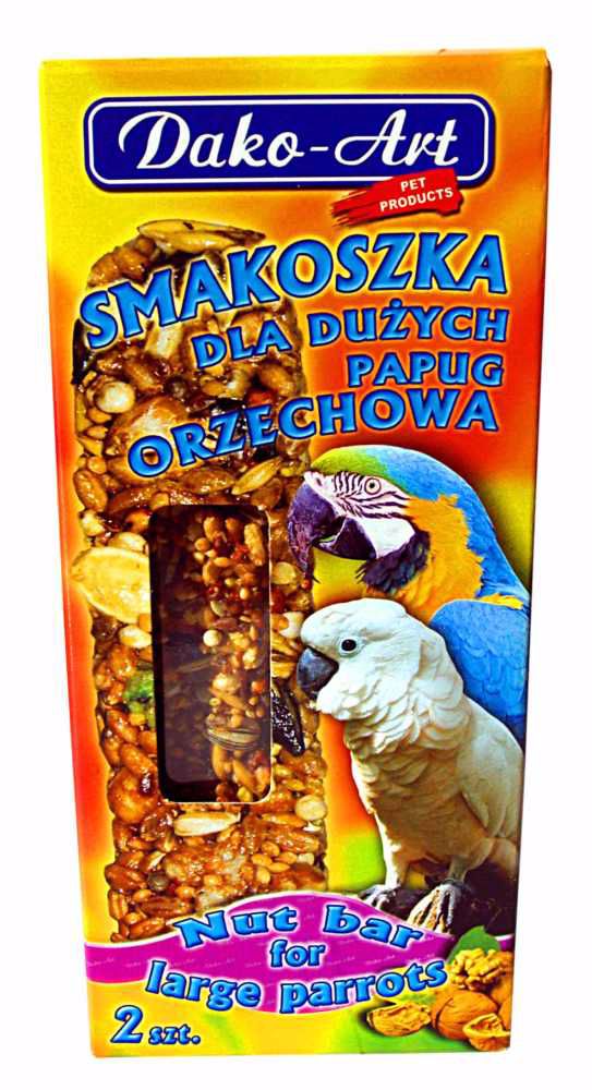 Tyčinka s ořechem velký papoušek Dako (2 ks)