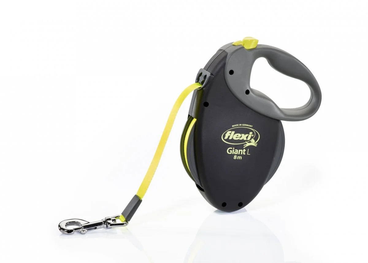 Vodítko FLEXI Giant  Pásek neon L - 8m/ 50 kg