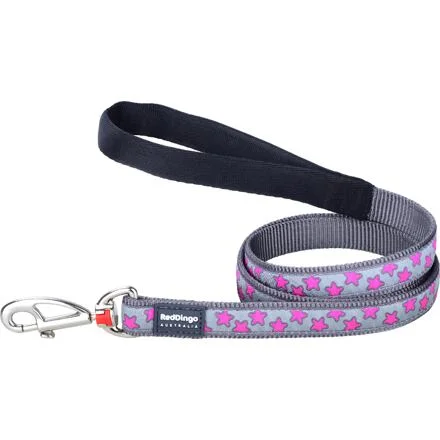 Vodítko RD 12 mm x 1,8 m - Hot Pink Stars on Grey
