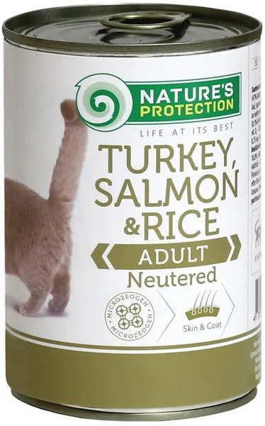 Nature's Protection Cat konz.Neutered krůta/losos 400 g