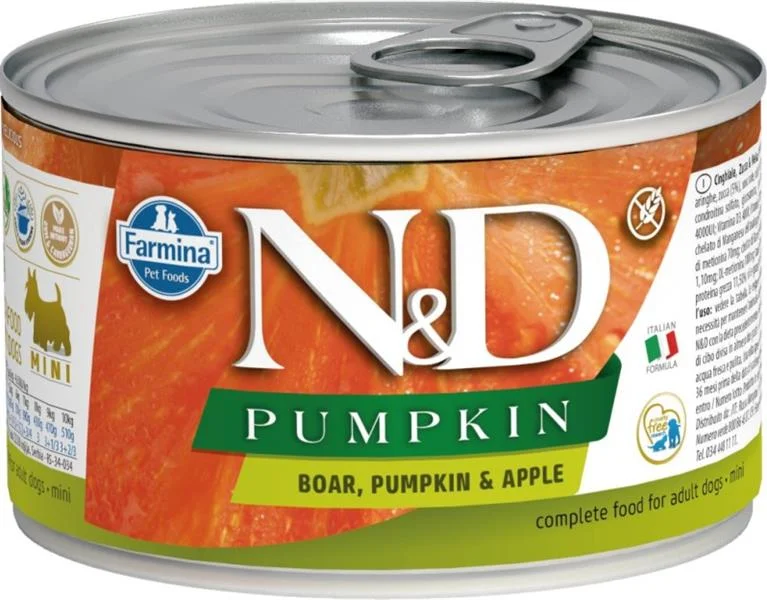 N&D DOG PUMPKIN Adult Boar & Apple Mini 140 g + 1 ks  ZDARMA