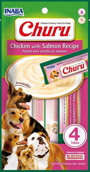 Churu dog snack kuře a losos 4x14 g