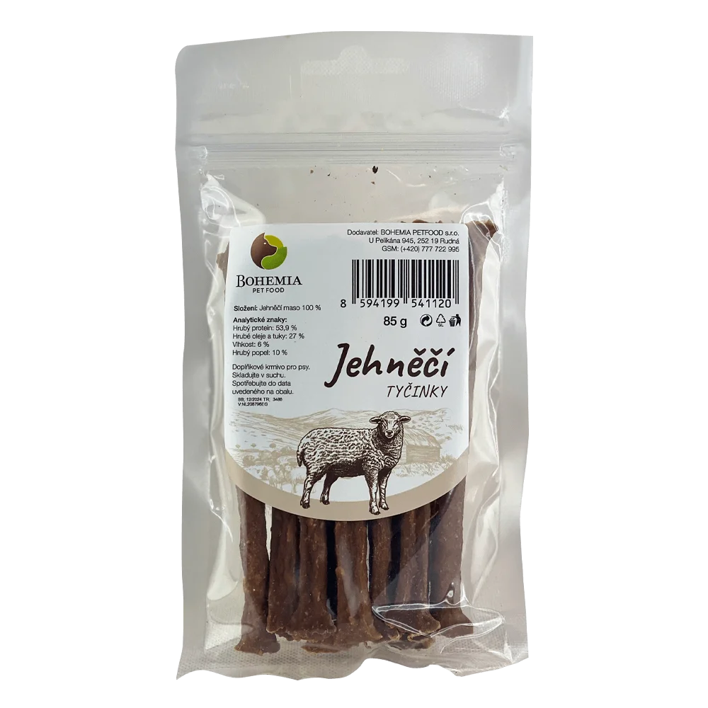 Bohemia Pet Food BOHEMIA Jehněčí tyčinky 85g