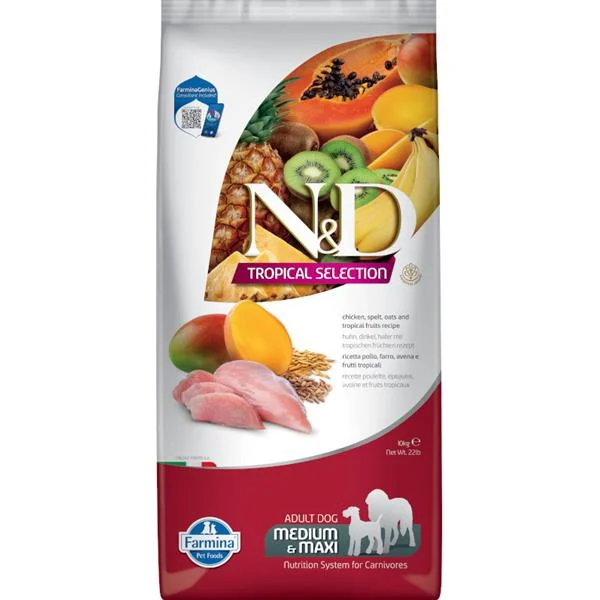 N&D TROPICAL SELECTION DOG Adult M/L Chicken 10kg 