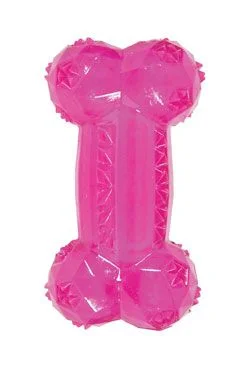 Hračka pes kost BONE TPR POP růžová Zolux 14 cm