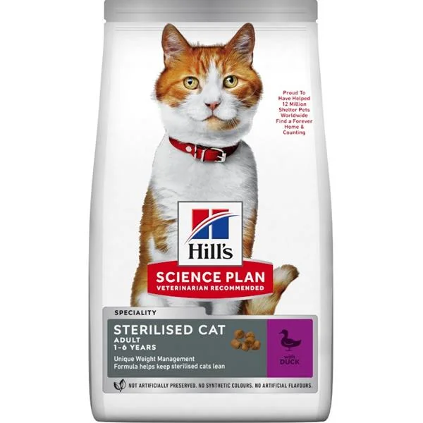 Hill's Science Plan Feline Adult Sterilised Cat with Duck 10 kg