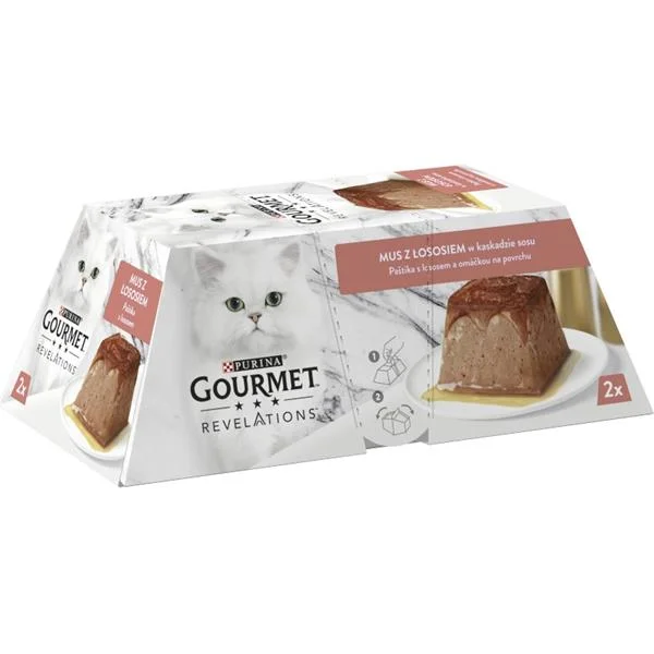 Gourmet Revelations lososová paštika pro kočky (2×57 g)