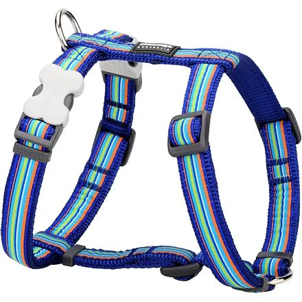 Postroj RD 12 mm x 30-44 cm - Horizontal Stripes Navy