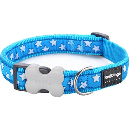 RedDingo Obojek Star Turquoise - 2,5/41 až 63cm