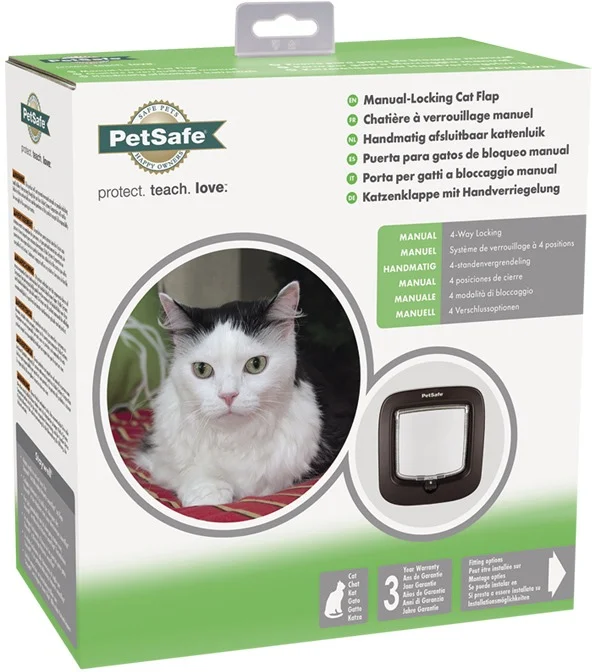 PetSafe® Manuální dvířka pro kočky a psy DeLuxe hnědá