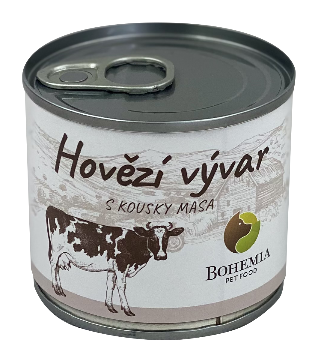 Bohemia Pet Food BOHEMIA Hovězí vývar s kousky masa, 140ml