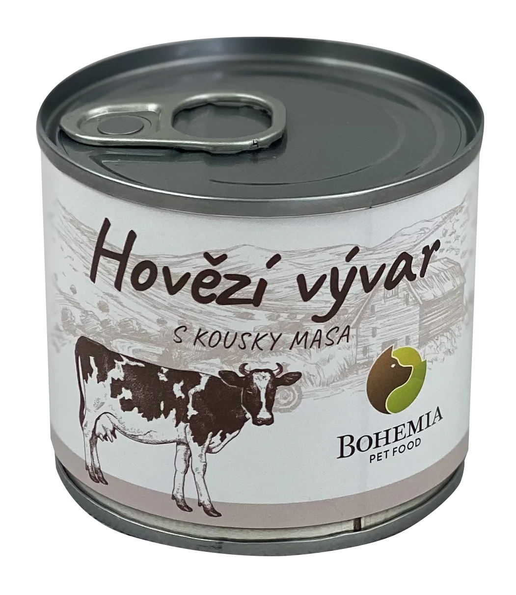 Bohemia Pet Food BOHEMIA Hovězí vývar s kousky masa, 140ml