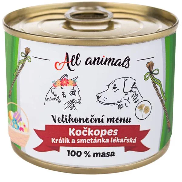 ALL ANIMALS Kočkopes konzerva Velikonoční menu 200 g