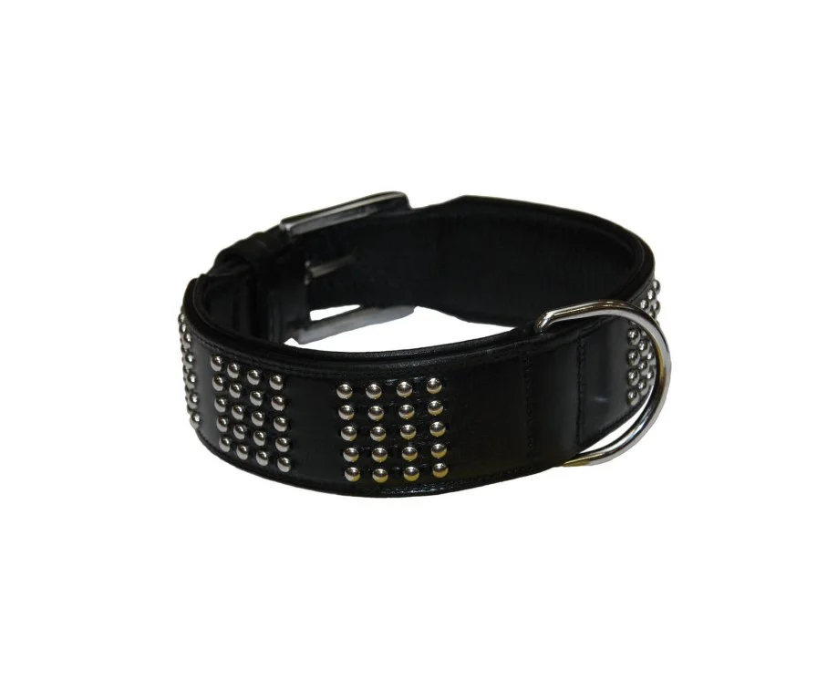 Nobby Vinto kožený obojek 55cm / 35mm černá