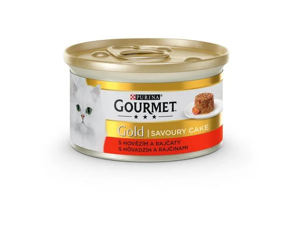 Gourmet Konzerva GOURMET Gold Sav.Cake hovězí a rajče 85g