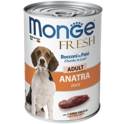 MONGE FRESH DOG Kachna se zeleninou 400g/24bal